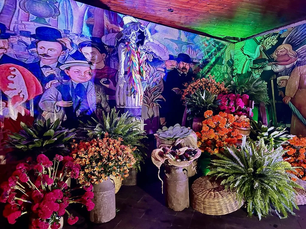 Mural floral para un congreso corporativo